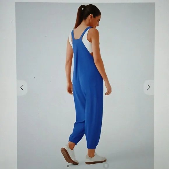 206. Halara Adjustable Strap Button Multiple Pockets Waffle Jogger Overa… - Picture 2 of 3